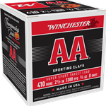 Winchester Ammunition  Winchester Ammo AASC418 AA Super Sport 410 Gauge 2.5" 1/2 oz 8 Shot 25 Bx/ 10 Cs
