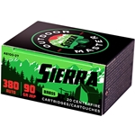 Sierra Bullets 130626 SIERRA OUTDOOR MASTER 380 ACP 90GR JHP 20RD 10BX/CS