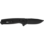 145070 S.O.G SOG-TM1027-B Terminus XR 2.95" Folding Plain Clip Point Black D2 Steel Blade