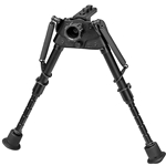 147929 Harris Bipods S-BRMM-LOK Swivel BR M-LOK, 6-9", Black Steel/Aluminum, Notched Leg