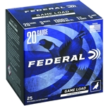 FEDERAL H258 5 Federal H2585 Game-Shok High Brass 20 Gauge 3" 1 1/4 oz 1300 fps 5 Shot 25 Bx/10