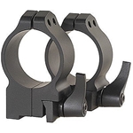 54259 Warne 15R7LM Quick Release Rug M77 High 30mm Diameter Matte Black