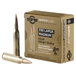 PPU PPM338 Match  338 Lapua Mag 240 gr Copper Solid 10 Bx/ 20 Cs