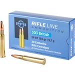 PPU PP303S1 Standard Rifle 303 British 150 gr Soft Point (SP) 20 Bx/ 10 Cs