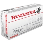 Winchester Ammunition Q4172 Winchester 9mm Pistol Ammo, 115Gr FMJ – 50Rds