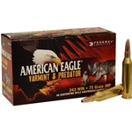 FEDERAL  Federal AE24375VP American Eagle Varmint & Predator 243 Win 75 gr Jacketed Hollow Point