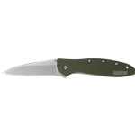 Kershaw 1660OL Leek  3" Modified Drop Point Plain Bead Blasted 14C28N Sandvik Ol