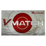 AHDY83414 Hornady V-Match 22 Creedmoor Ammo 69 Grain ELD-VT Polymer Tip Box of 20