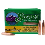 Sierra Bullets SIE2240 SIERRA BULLETS .30 CAL .308 220GR HP-BT MATCH 100CT