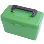 MTM 210-H50RL10 Deluxe Ammo Box 50 Round Handle 25-06 30-06 270 Win, Green