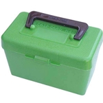 MTM 210-H50RM10 Deluxe Ammo Box 50 Round Handle 22-250 243 308, Green