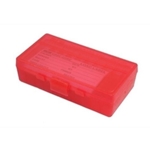 MTM 210-P504429 Ammo Box 50 Round Flip-Top 41 44 45 LC, Clear Red