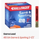 Challenger Ammo  Standard 10065 Shotshell 410 GA, 2-1/2 in, No. 5, 1/2 oz, 1200 fps, 25 Rnd per Box