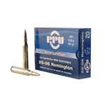 PPU PP2506H Standard Rifle  25-06 Rem 90 gr Hollow Point 20 Bx/ 10 Cs