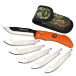 Outdoor Edge RB-20 Razor Blaze Folding Razor Knife, 3.5" Blade Orange 6 Blades