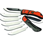 Outdoor Edge RLB-30 Razor-Lite EDC Folding Razor Knife, 3.5" Blade (Orange, 6-Blades) - Box