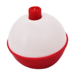 07020-001 Eagle Claw Floats - Snap-On Round Floats-3/4" Red/White 3Pk