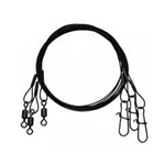 08012-001 Eagle Claw Leaders - 6" Steel Leader 20# Test Black