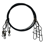 08012-003 Eagle Claw Leaders - 12" Steel Leader 20# Test - Black