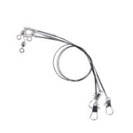 08012-004 Eagle Claw Leaders - 6" Steel Leader 30# Test Black