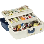 Plano Synergy 620206 Plano 2 Tray Tackle Box Blue Metallic/Off White