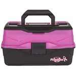 6382FP Flambeau 2 Tray Tackle Box Pink. Lid Accessory Compartment