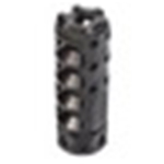 Precision Armament A04618 HYPERTAP® Muzzle Brake Slim 7.62mm/.308Cal, 5/8-24 (Black)