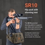 Vorn 0400 VORN SR10 HIP BELT PACK WITH SHOOTING REST ASH GREEN