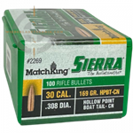 Sierra Bullets 2269 SIERRA BULLETS 30 CAL 169 GR HPBT/CN