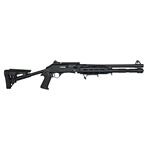 FF-SA4-COMP-BLK-187 Federation Firearms SA-4 Competition, 12ga 3" semi-automatic shotgun, dual-piston gas system, adjustable synthetic stock, aluminum M-LOK handguard, 18.7" ported barrel, angled foregrip, shell holder, picatinny barrel band, ghost ring sights, 5 extended chokes, black finish. Made in Turkey, non-restricted in Canada