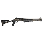 FF-SA4-COMP-DISBRO-187 Federation Firearms SA-4 Competition, 12ga 3" semi-automatic shotgun, dual-piston gas system, adjustable synthetic stock, aluminum M-LOK handguard, 18.7" ported barrel, angled foregrip, shell holder, picatinny barrel band, ghost ring sights, 5 extended chokes, distressed bronze finish. Made in Turkey, non-restricted in Canada