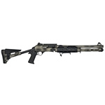 FF-SA4-COMP-DISGRE-187 Federation Firearms SA-4 Competition, 12ga 3" semi-automatic shotgun, dual-piston gas system, adjustable synthetic stock, aluminum M-LOK handguard, 18.7" ported barrel, angled foregrip, shell holder, picatinny barrel band, ghost ring sights, 5 extended chokes, distressed grey finish. Made in Turkey, non-restricted in Canada