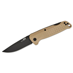 SOG Adventurer LB Lockback Folding Knife 3" Black PVD Drop Point Blade, FDE Flat Dark Earth GRN Handles - 13-11-05-43