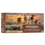 FEDERAL LG3030CATT Federal Premium Henry Cattleman Edition HammerDown 30-30 Winchester Ammo 150 Grain Bonded Jacketed Soft Point Box of 20
