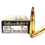 Sellier & Bellot 2943 7.62X39 -124gr-SP Rifle Ammunition