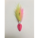 Jaguar Jigs 955012174 Marabou Jig 17g (5/8oz) Glow in the Dark Yellow and Pink