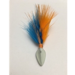 Jaguar Jigs 955013174 Marabou Jig 17g (5/8oz) Glow in the Dark Blue and Orange