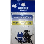 Angler Tackle F124-12 Black Interlock Swivel Size 12 Quantity of 8