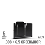 102918-BLK .308/6.5 CREEDMOOR MDT METAL AICS MAGAZINE - 5 RND (WITHOUT PLATE OAL 2.960")