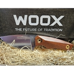 BU.KNF030.01 WOOX BAD BOY Drop (EDC) Fixed Blade Walnut Bashaw Sports Logo Engraved