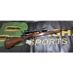 UZM708X57 Pre-Owned Zastava LK M70 8X57JS, gloss bl, wood, open sights + Bushnell scope