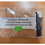 Western Gun Parts WR700-ACTSCSET Remington 700 BDL/CDL syle cut to length-extra long gnusmith guard screw set, blue