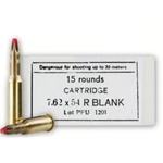 PPB754 PPU Rifle Ammo 7.62x54R, Blank, Extended Case 15 Rnds