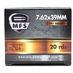 MFS76239 RUAG 7.62X39 124GR FMJ - 20 Round Box - Brass Cased