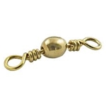 Angler Tackle  Angler F129-01 Brass Barrel Swivel 082630: Size 1, 5/pk