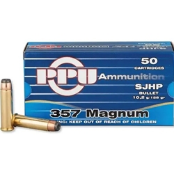 PPH357MH PPU 357 MAGNUM FPJ 158 GRAIN AMMUNITION - 50 ROUND BOX