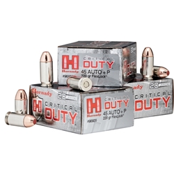 Hornady 200-90926 HORNADY CRITICAL DUTY 45ACP+P 220GR FLEXLOCK 20RD 10BX/CS