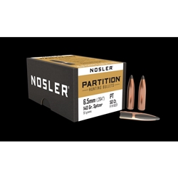 Nosler 16321 NOSLER BULLETS 6.5MM .264 140GR PARTITION 50CT