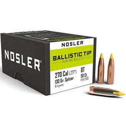 Nosler 27130 NOSLER BULLETS 270 CAL .277 130GR BALLISTIC TIP 50CT