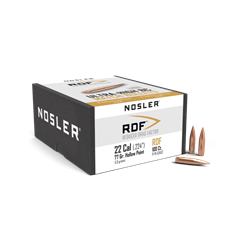 Nosler 53452 RDF 22 Cal .224 77 gr Hollow Point Boat Tail (HPBT) 100 Per Box